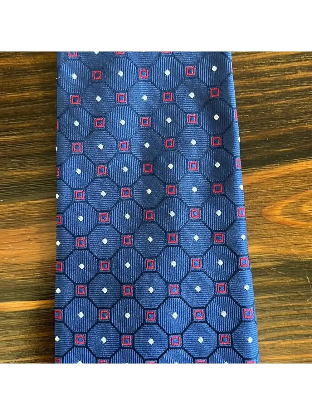 Roundtree & Yorke | Men's Blue & Red Dress Tie | 3